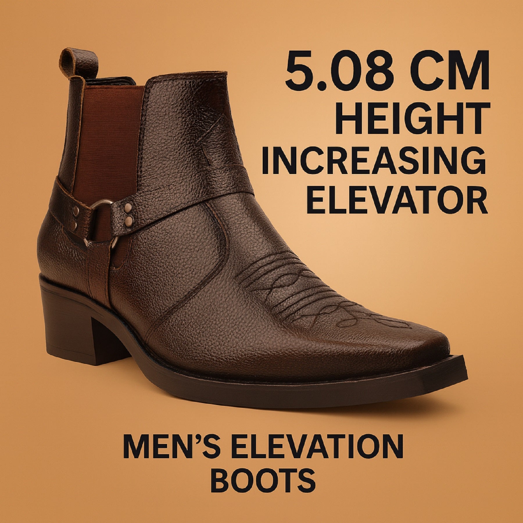 BAXXICO Mens 2 Inch Height Increasing Boots