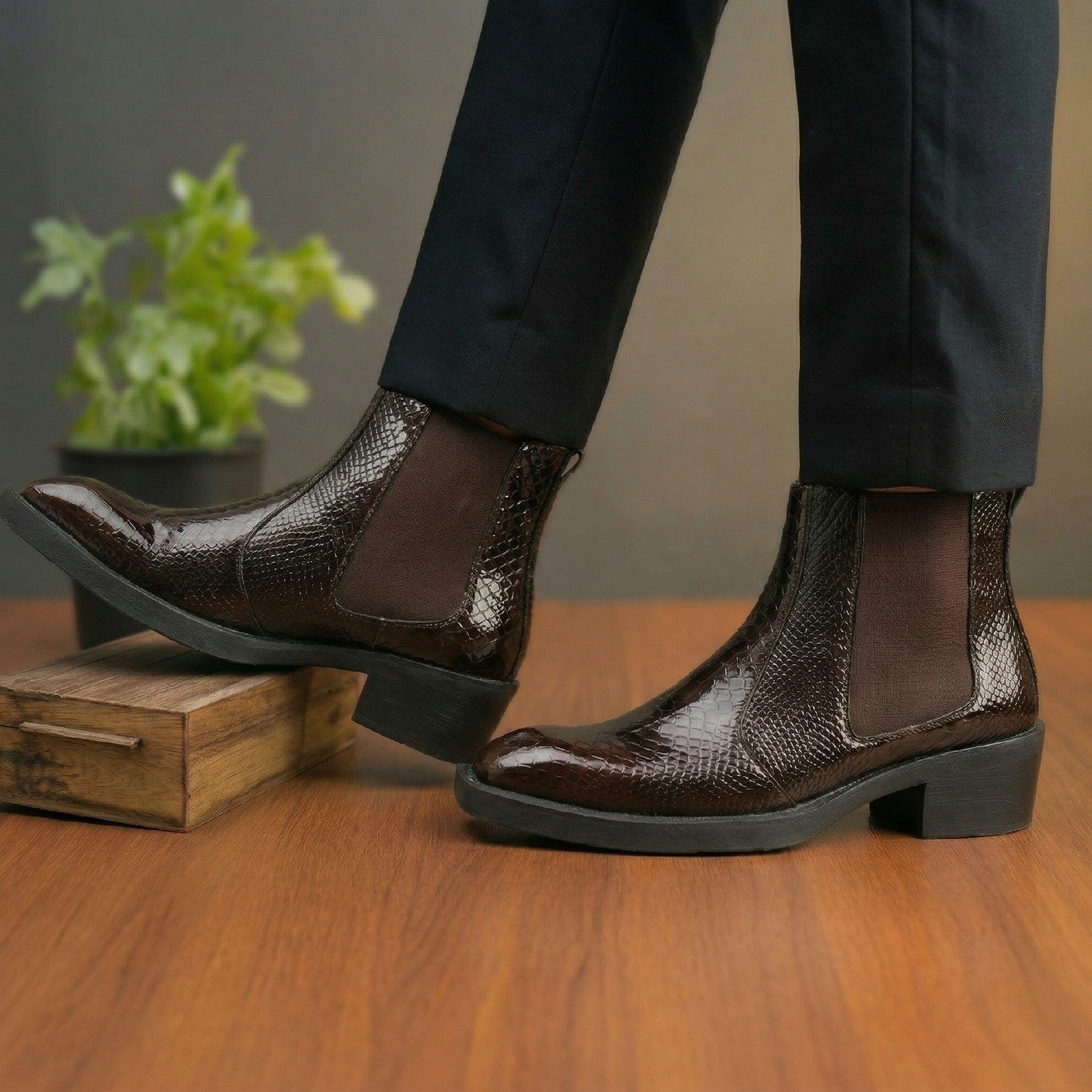BAXXICO Mens Elevator Boots with 2 Inches Heel Height Boost