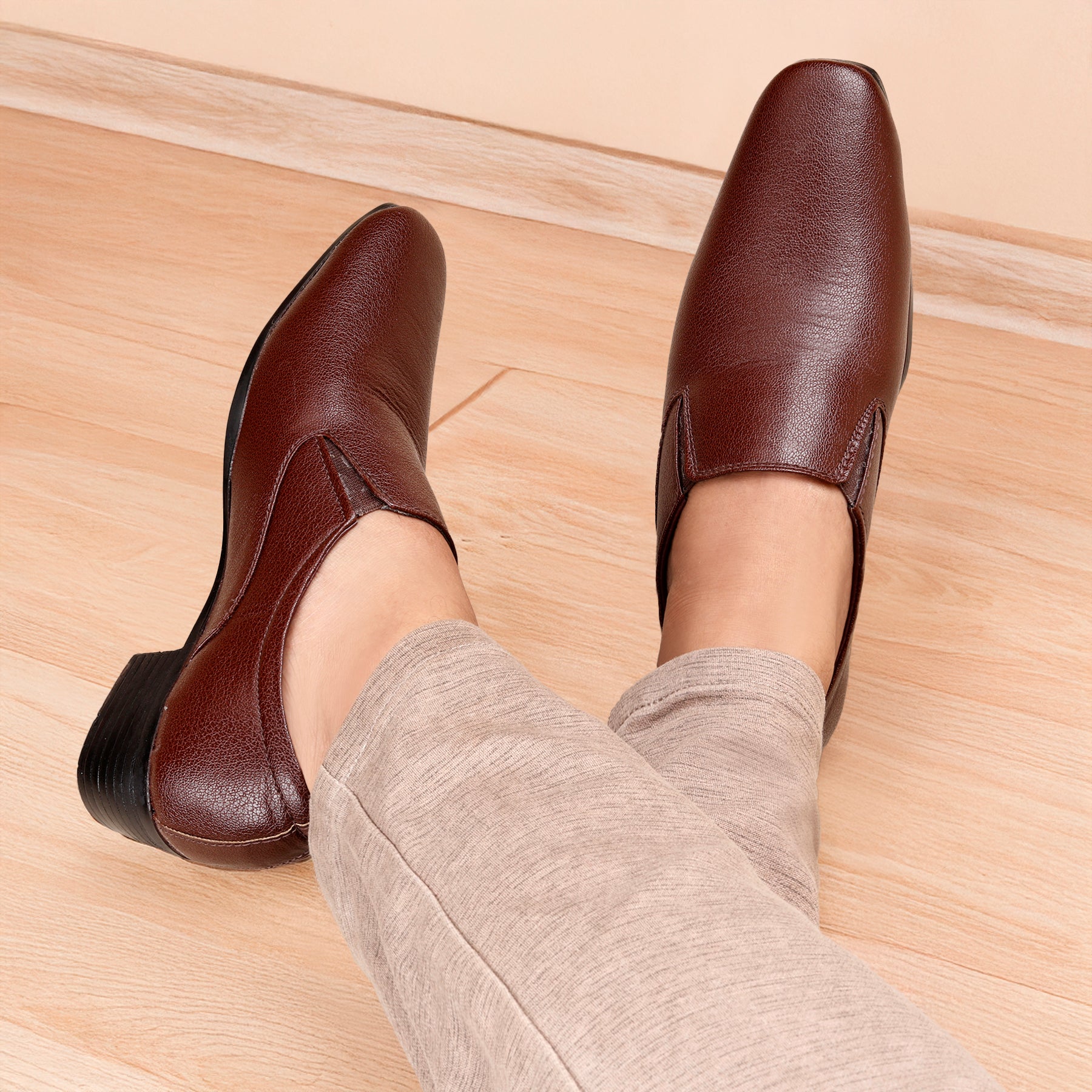 BAXXICO Height Increasing Elevator Slip-on Formal Shoes for Men