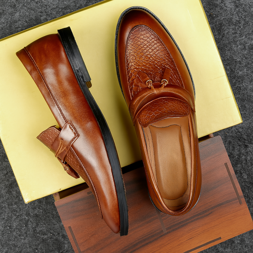 Baxxico Party Wear Premium Range Tassel Formal Slip ons for Men