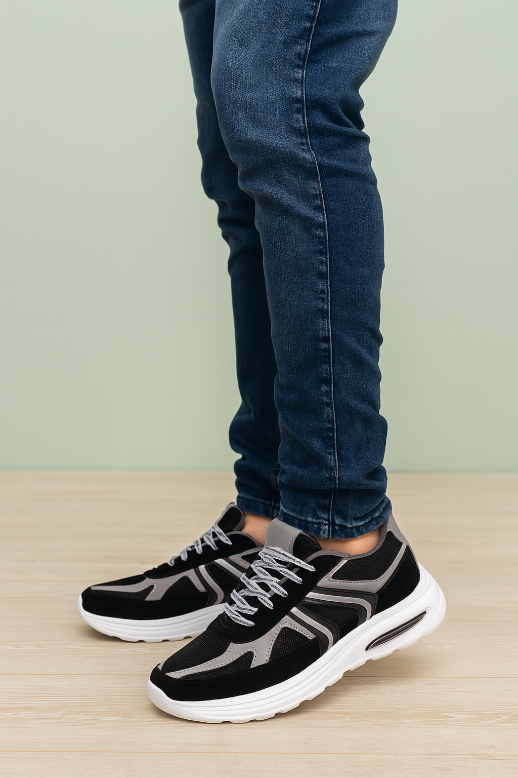 Baxxico Mens Cushioned Sports Sneakers for Outdoor and Indoor Use