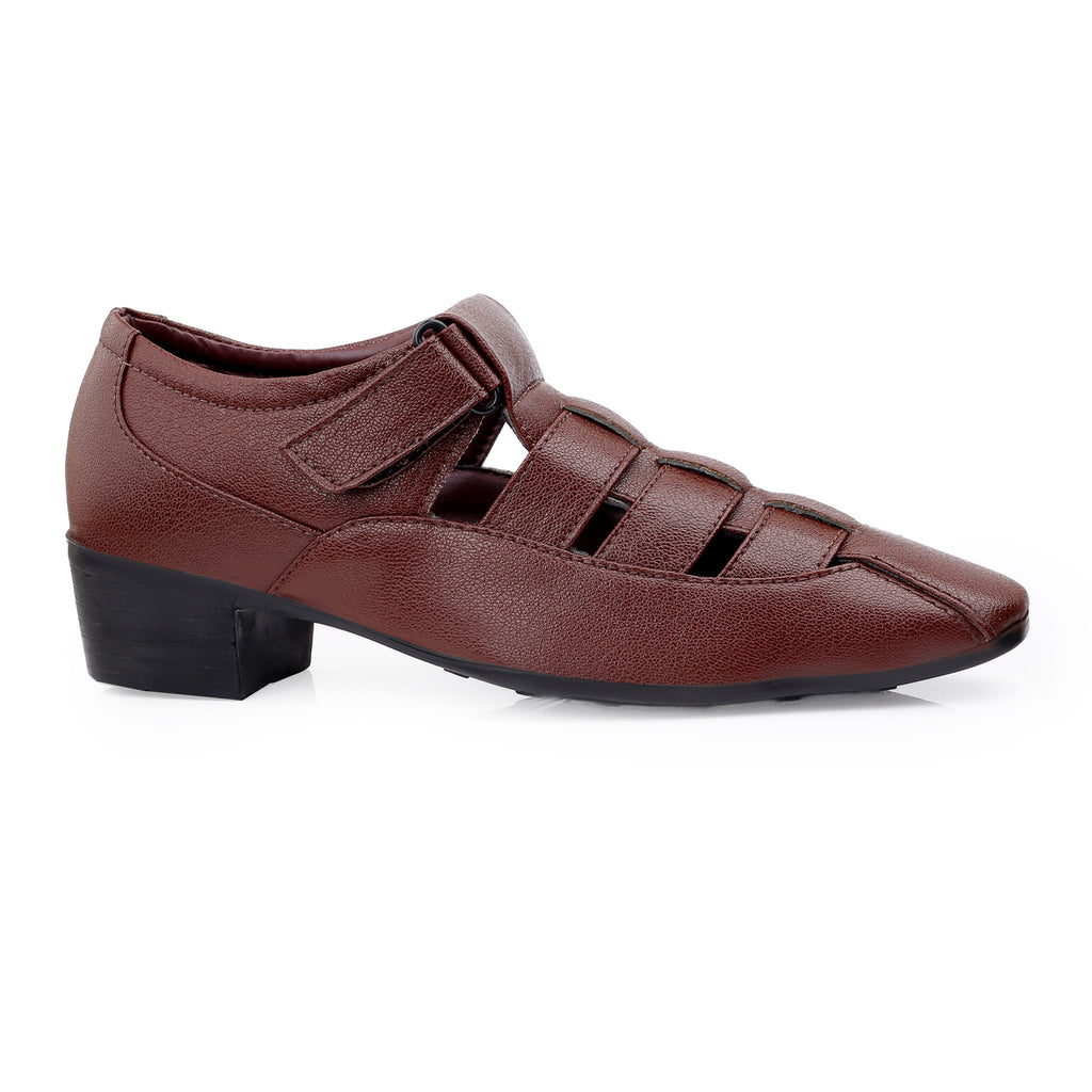 BAXXICO Mens Height Increasing Formal Roman Sandals
