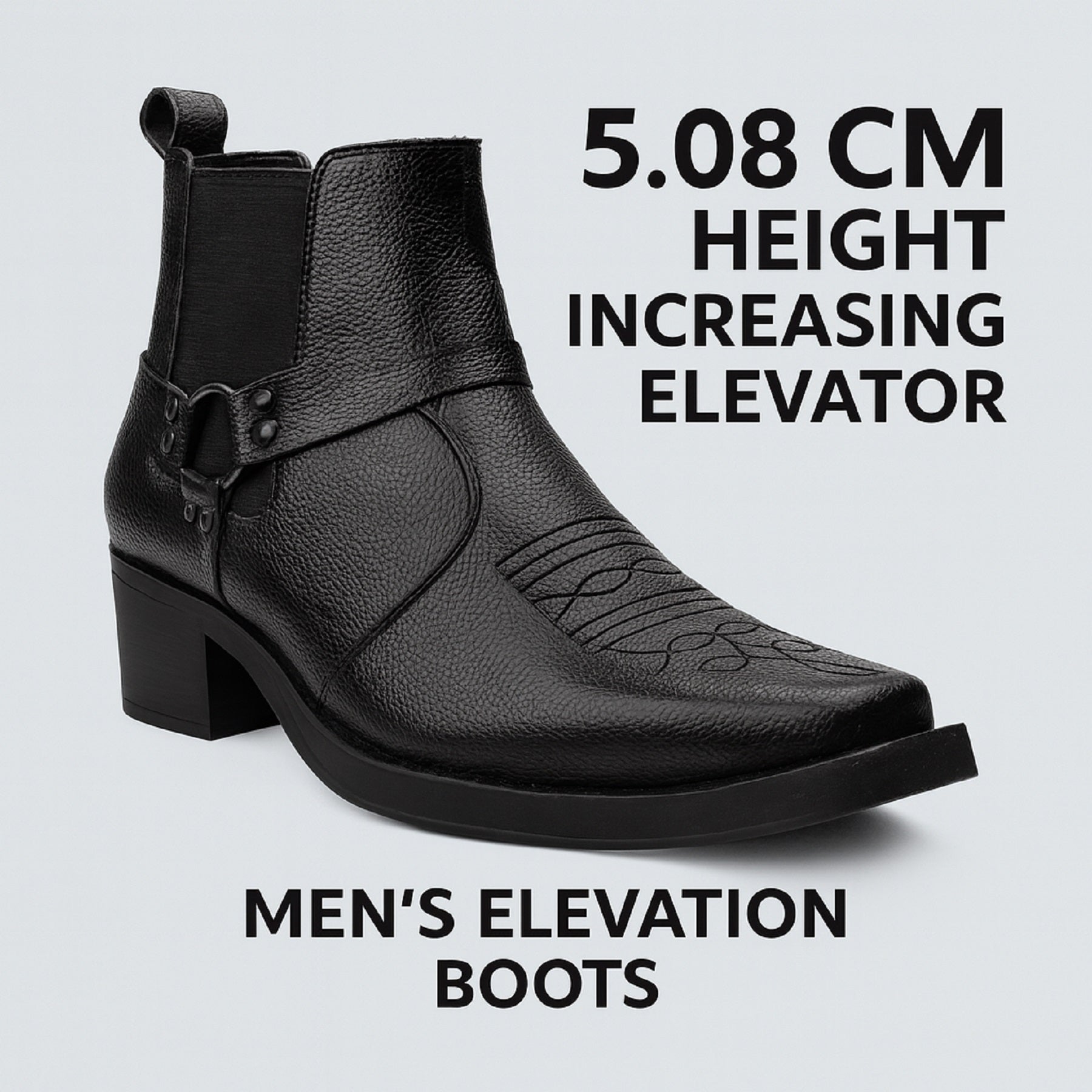 BAXXICO Mens 2 Inch Height Increasing Boots