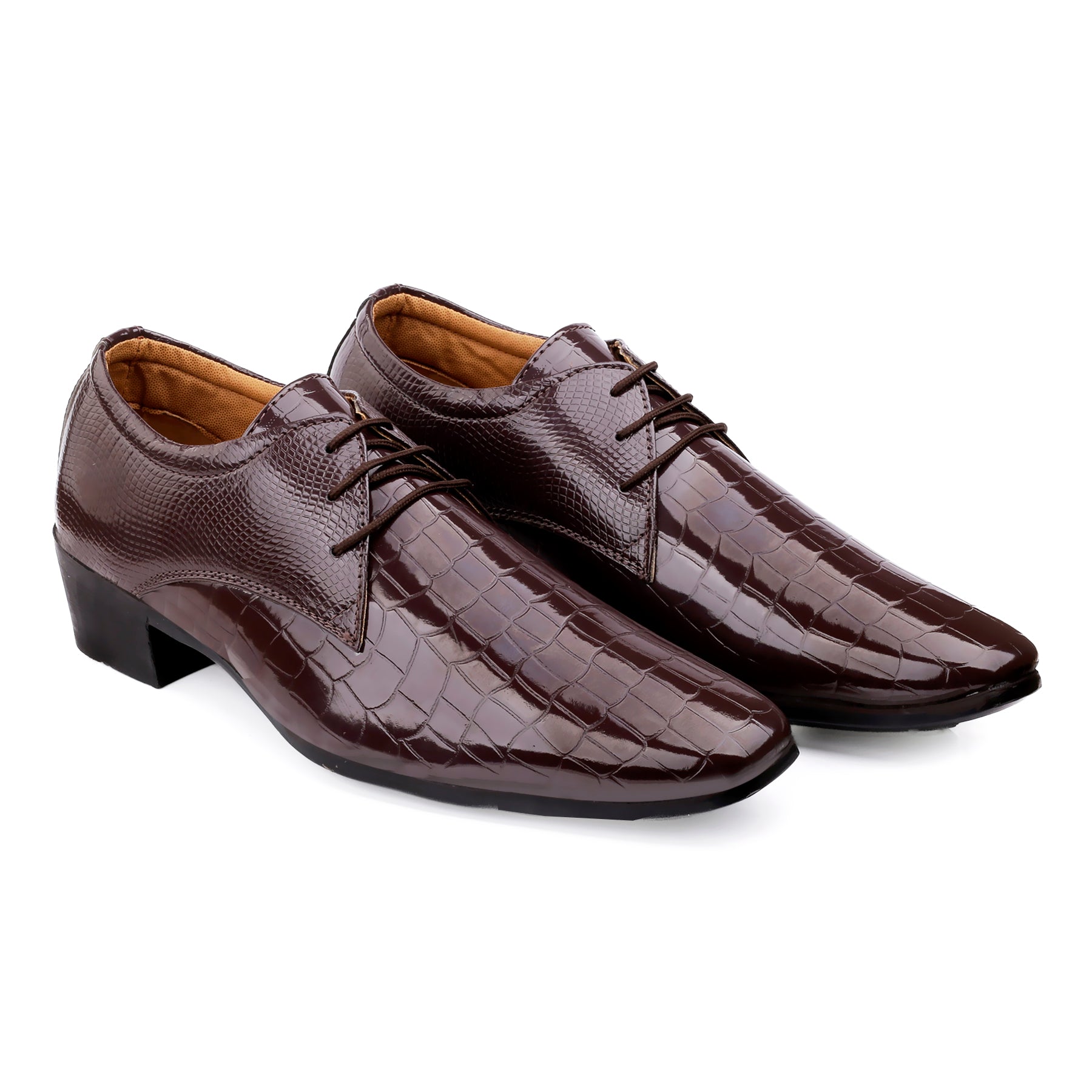 BAXXICO Height Increasing Party Wear Lace up Shoes For Men
