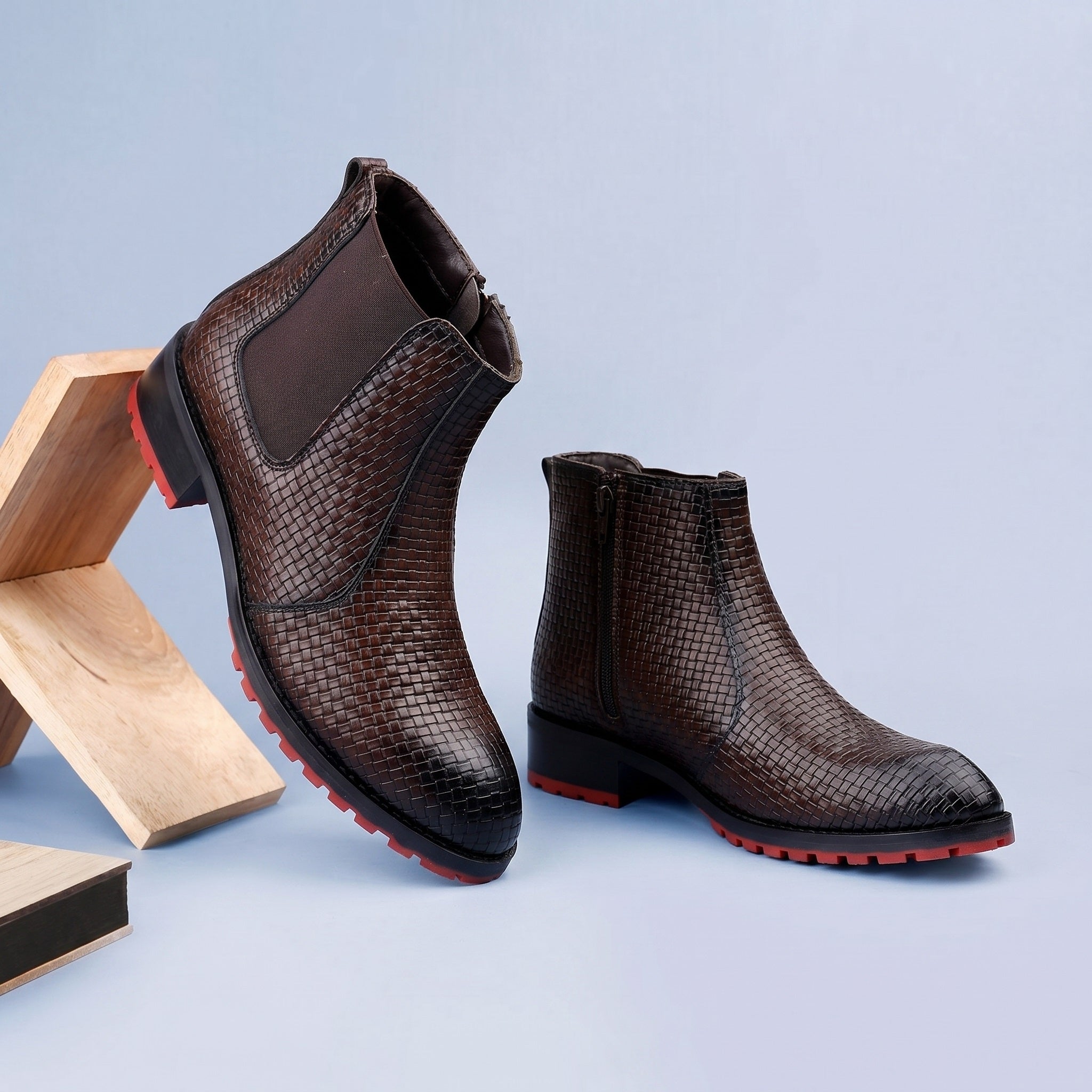 BAXXICO Stylish High Heel Boots with Premium Textured Designer Finish