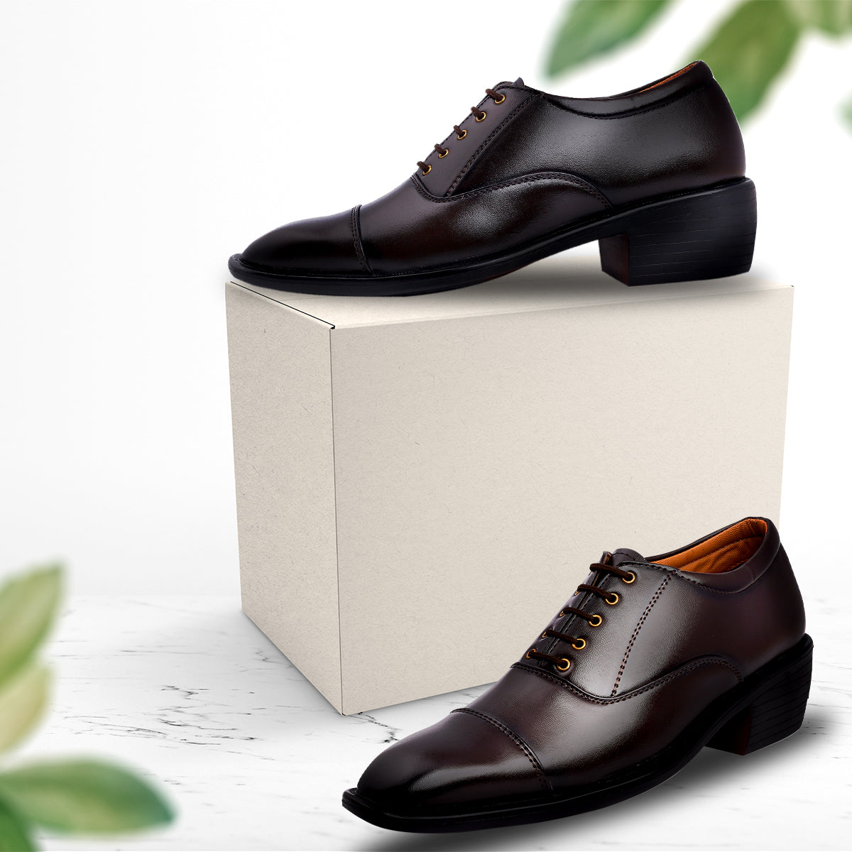 Mens Height Increasing Formal Office Wear Lace Up Shoe