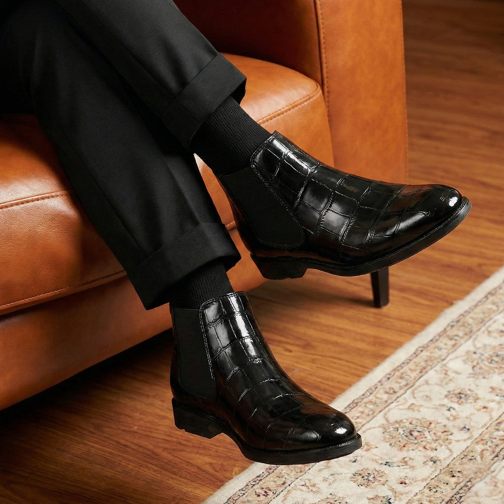 BAXXICO Mens Premium Vegan Leather Stylish Boots Durable Comfortable & Timeless Design