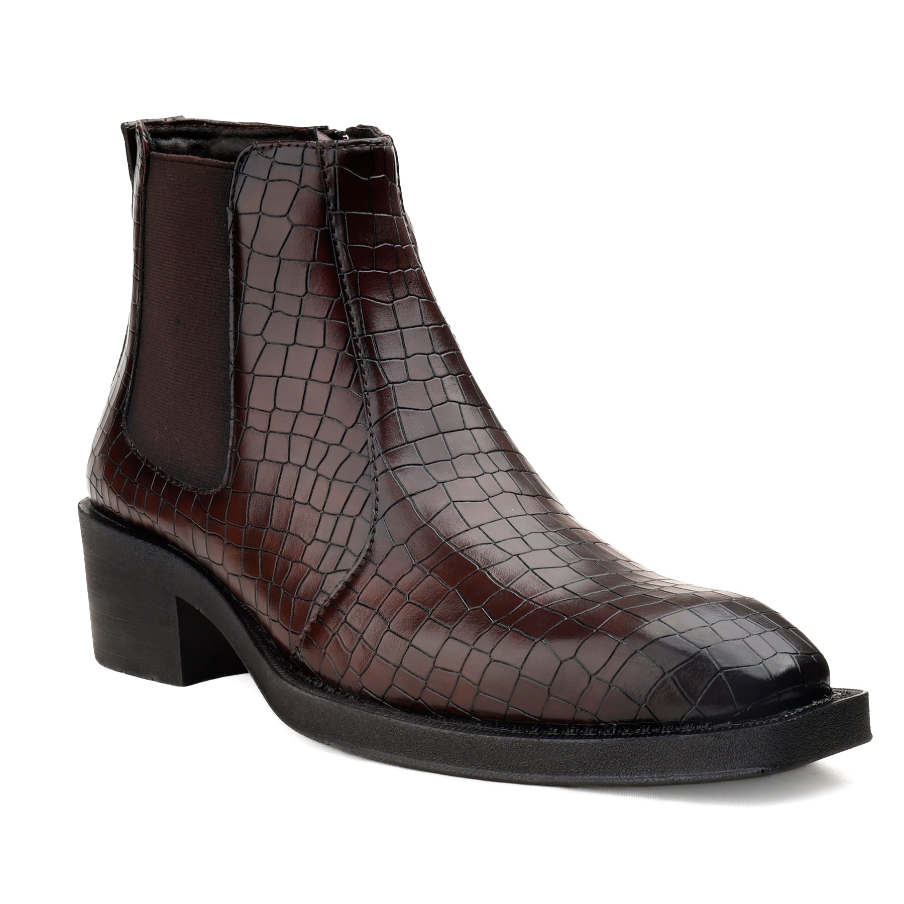 BAXXICO Mens 2 Inch Heel Height Boots Stylish Elevation with Comfort