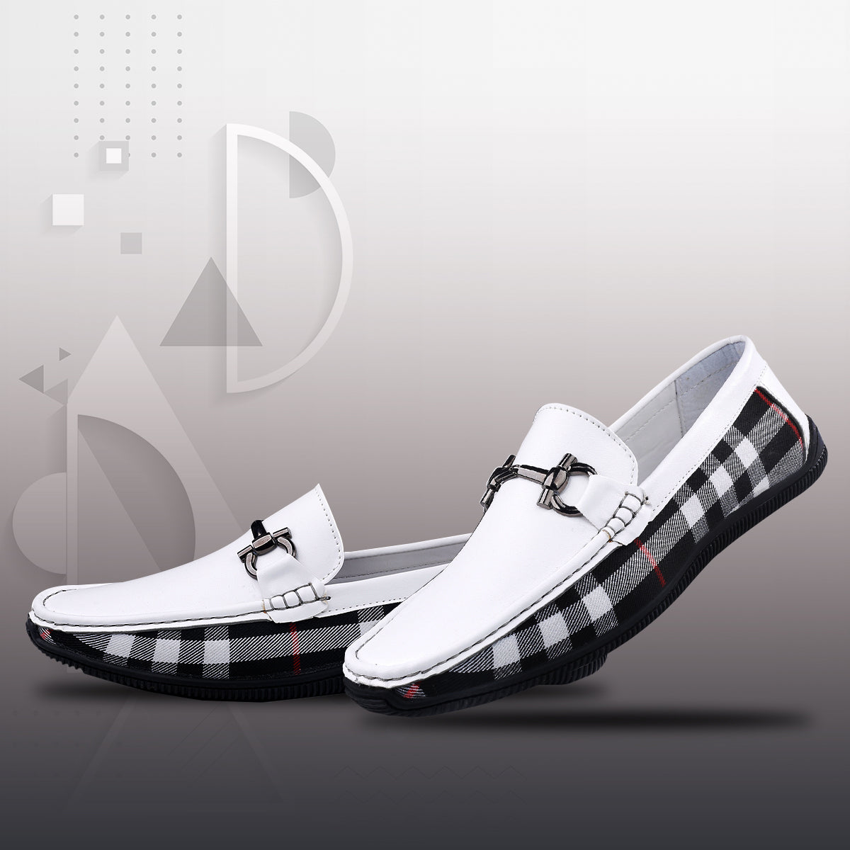BAXXICO Stylish And Comfortable Checker Loafers for Men