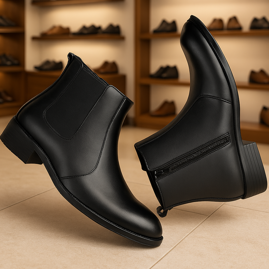 BAXXICO Mens Classic Elevator Boots Height Increase 2 Inches