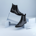 BAXXICO Mens Designer Croc Pattern Chelsea Boots Premium Vegan Leather and Classic Style