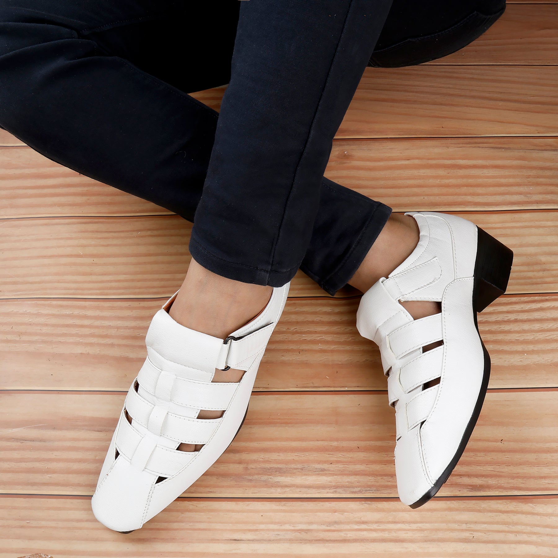 BAXXICO Mens Height Increasing Formal Roman Sandals