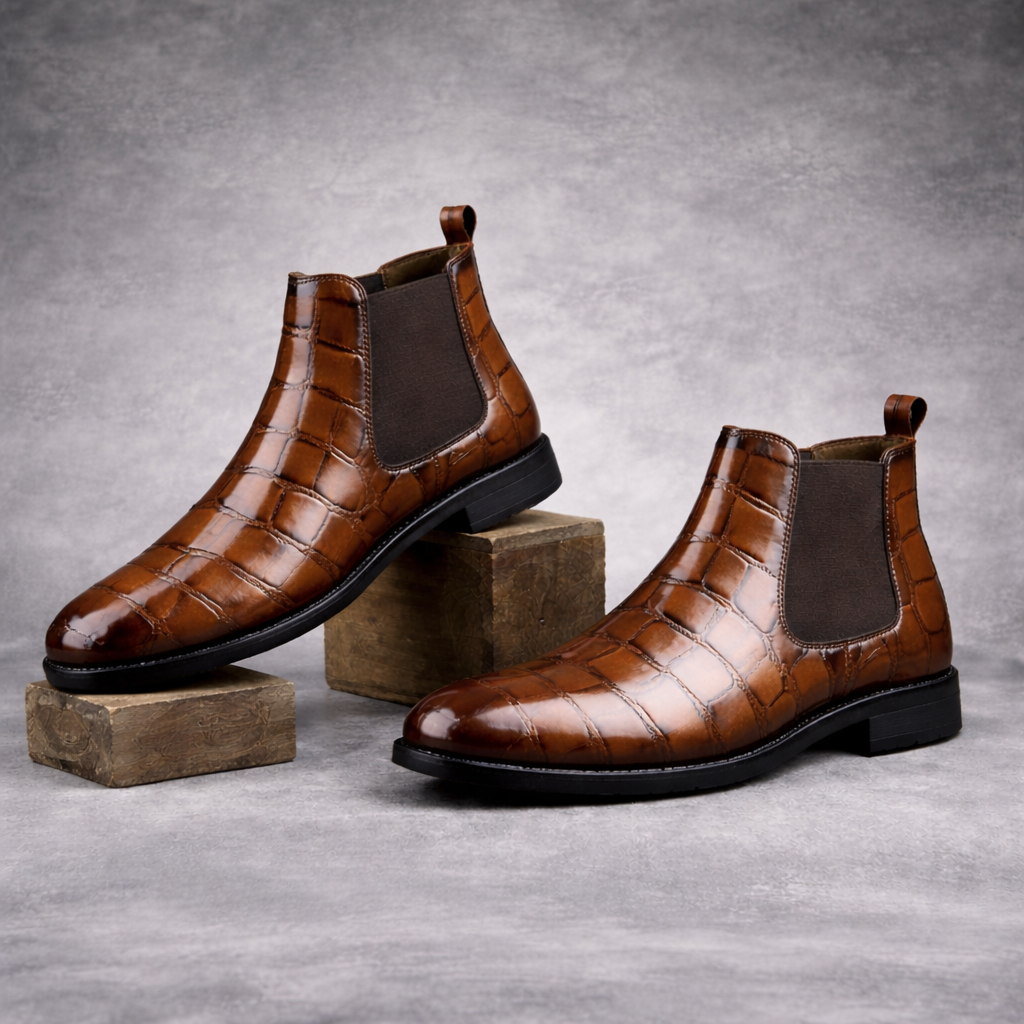 BAXXICO Mens Premium Vegan Leather Stylish Boots Durable Comfortable & Timeless Design