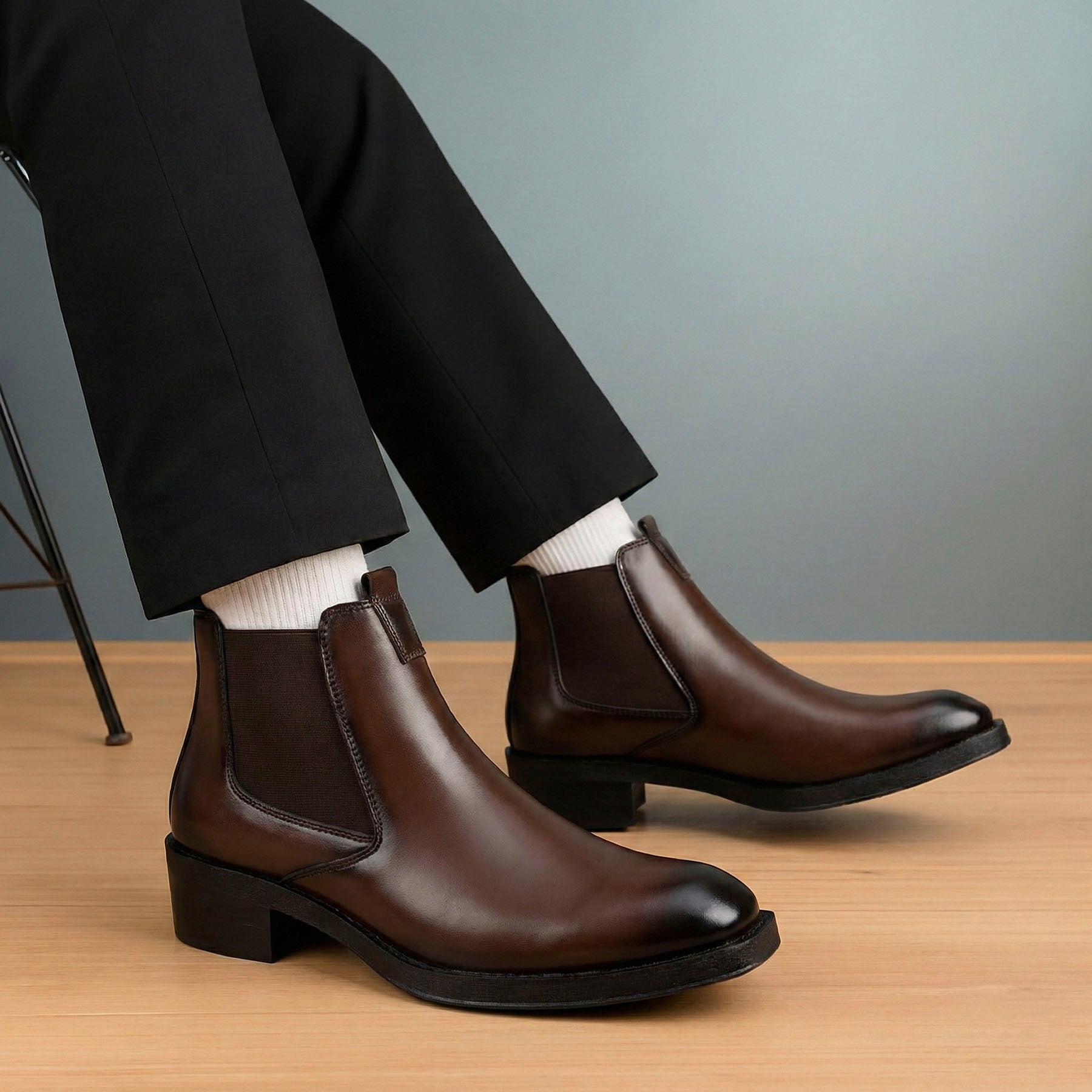 BAXXICO Mens 2 Inches Stylish Height Lifting Boots