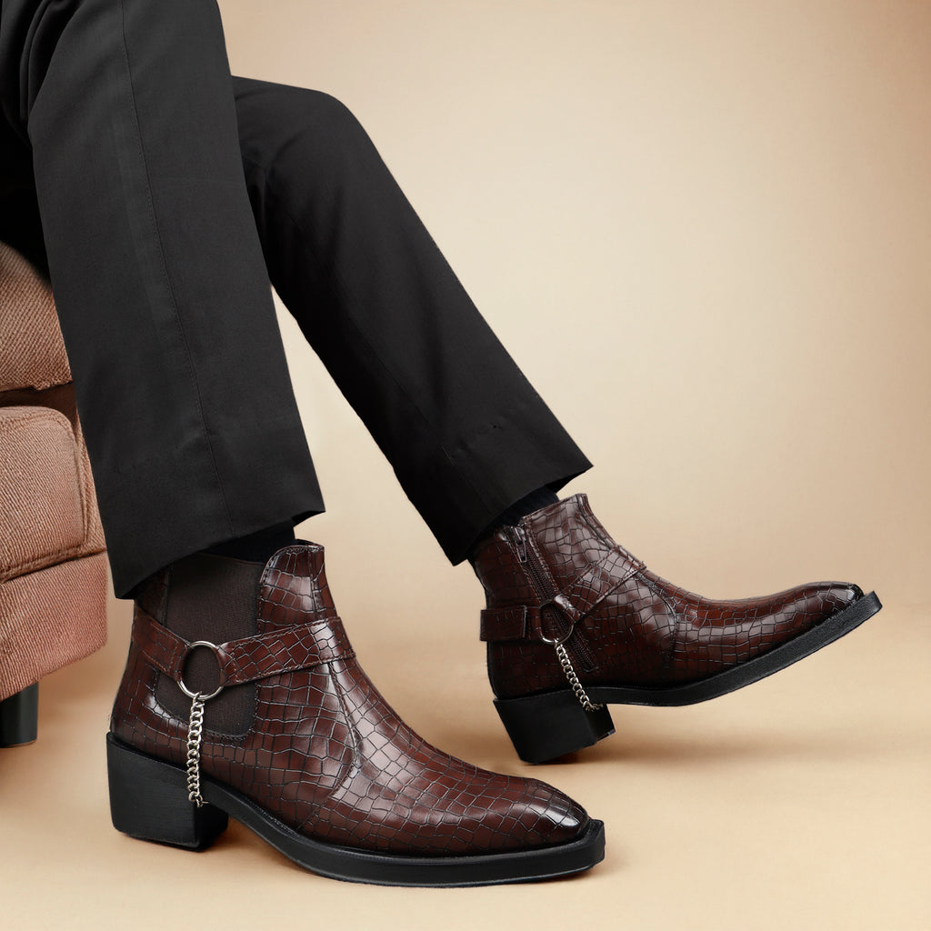 BAXXICO Mens HiddenLift Boots 5-6 CM Elevation