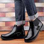 BAXXICO Faux Vegan Leather Ultra Stylish Comfortable Slip on Chelsea Boots for Men