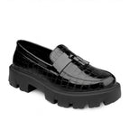 BAXXICO Premium Patent Vegan Tassel Slip ons for Men