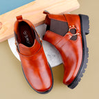 BAXXICO Faux Vegan Leather Ultra Stylish Comfortable Slip on Chelsea Boots for Men