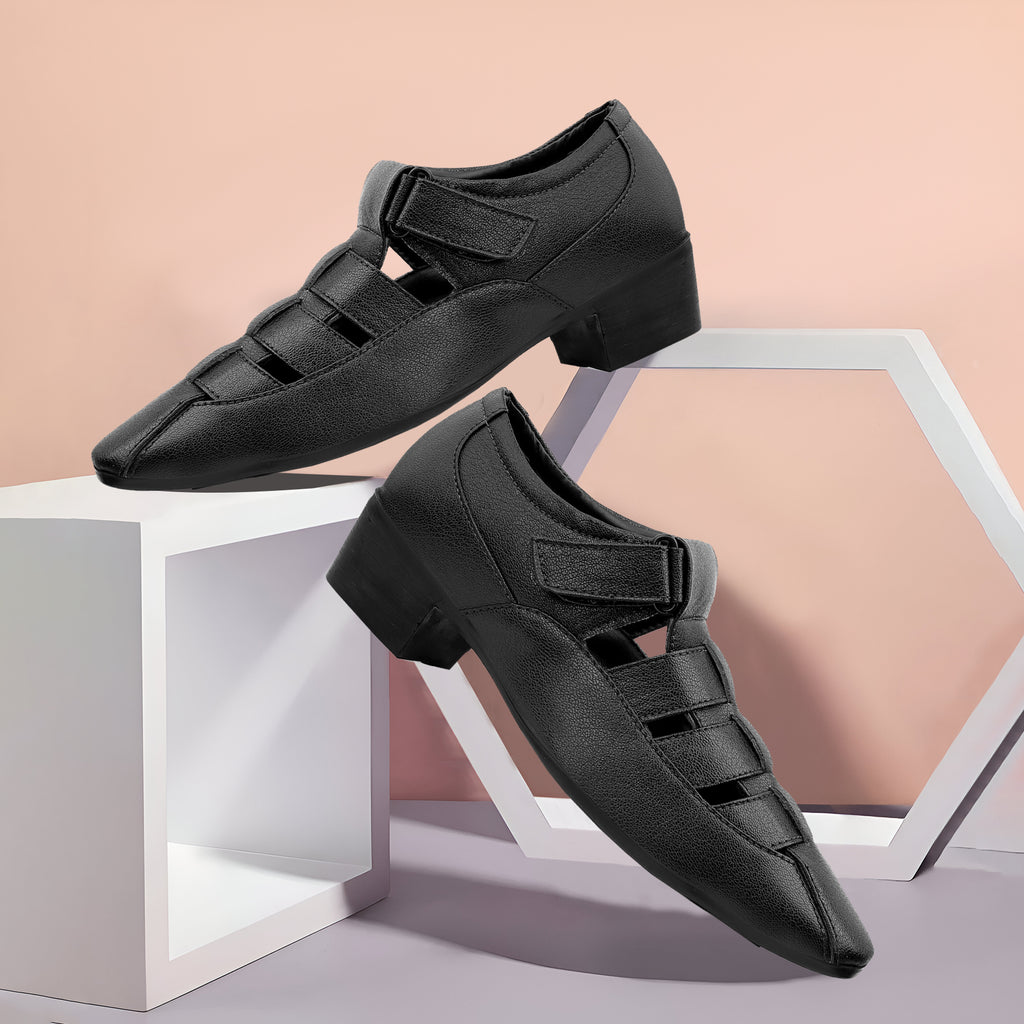 BAXXICO Mens Height Increasing Formal Roman Sandals