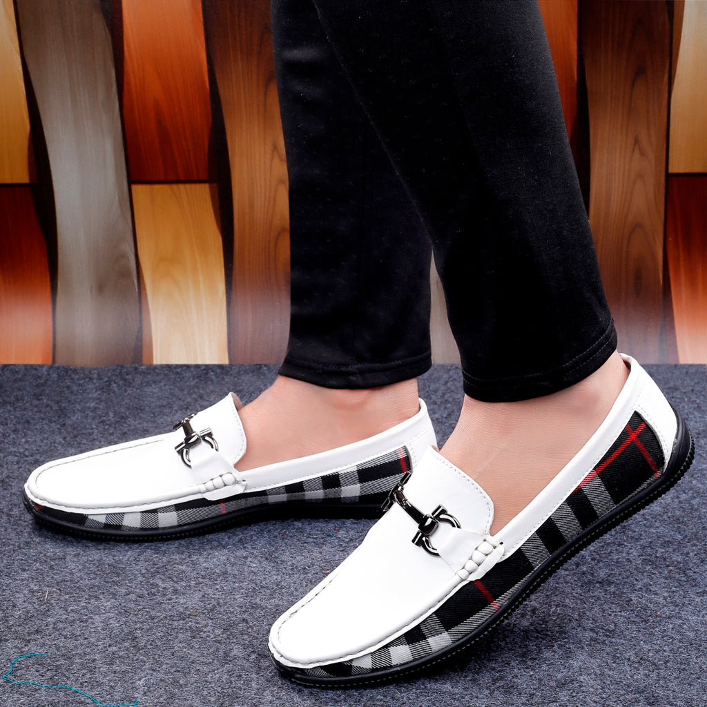 BAXXICO Stylish And Comfortable Checker Loafers for Men