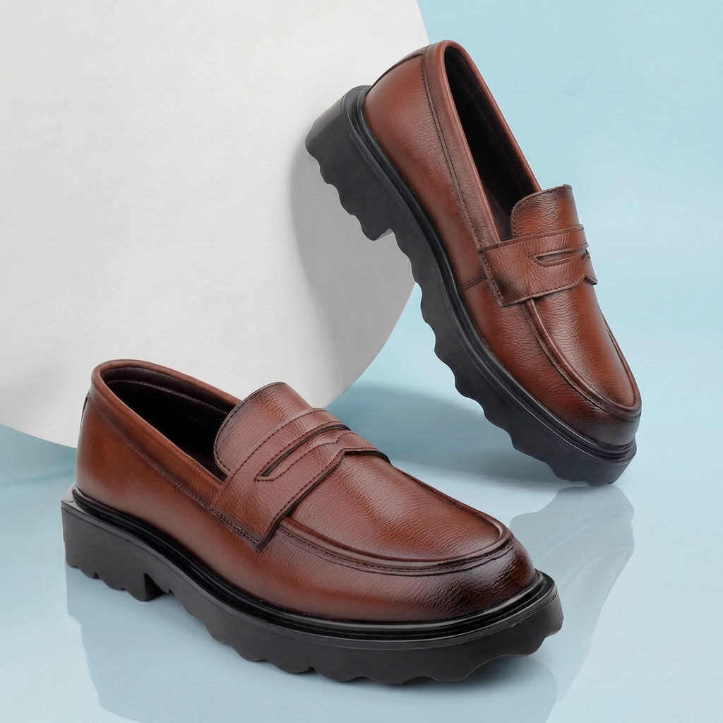 BAXXICO Stylish Black Loafers Crafted for Comfort & Bold Personality