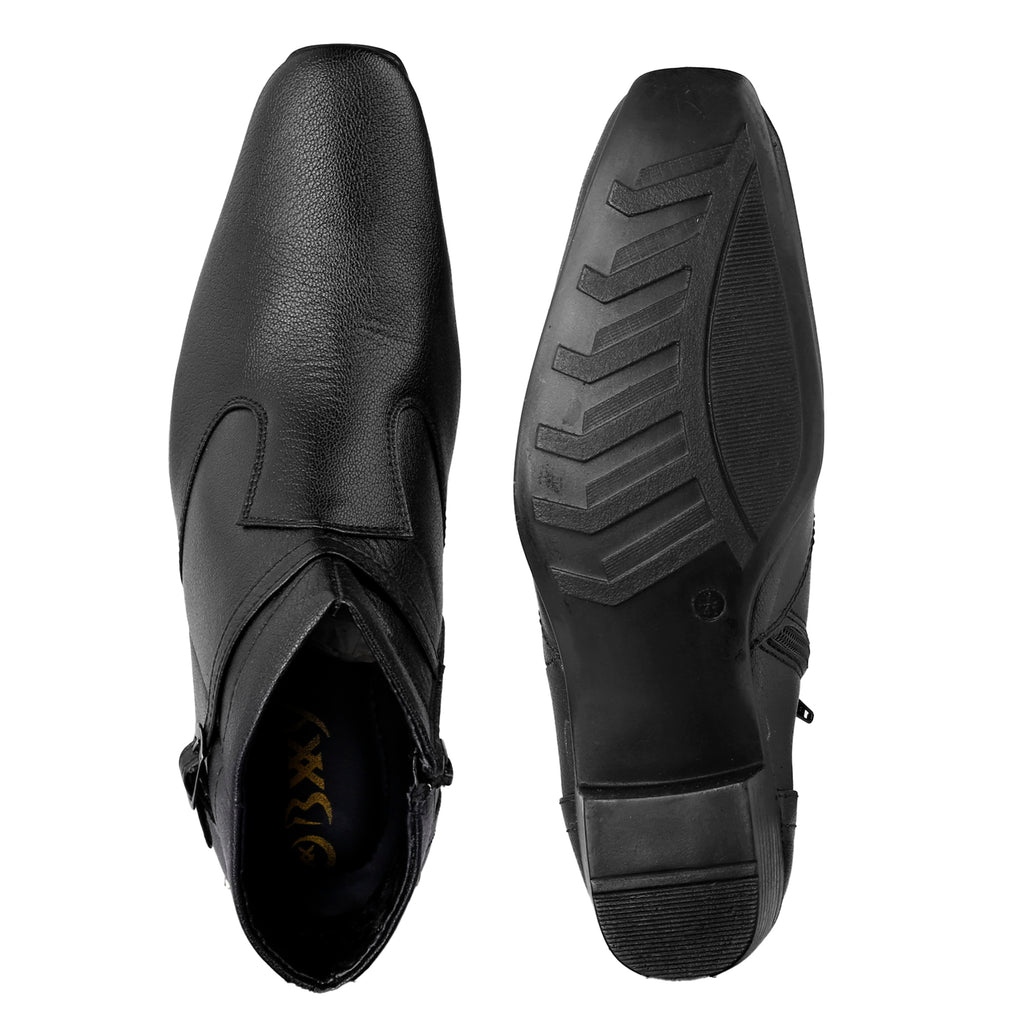 BAXXICO 2 Inch Height Increasing Ankle Zipper Boots For Men