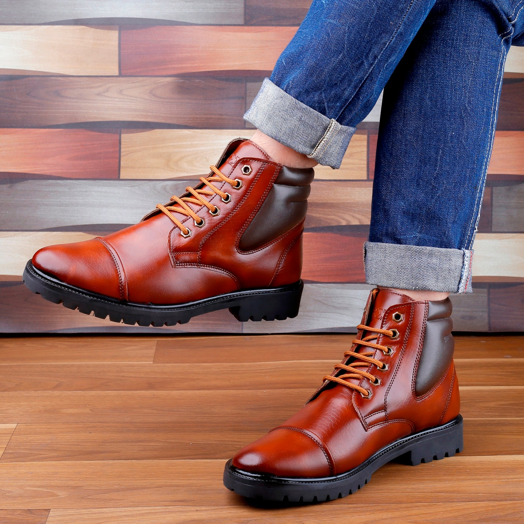 Baxxico Lace-up Ankle Stylish Boots for Men