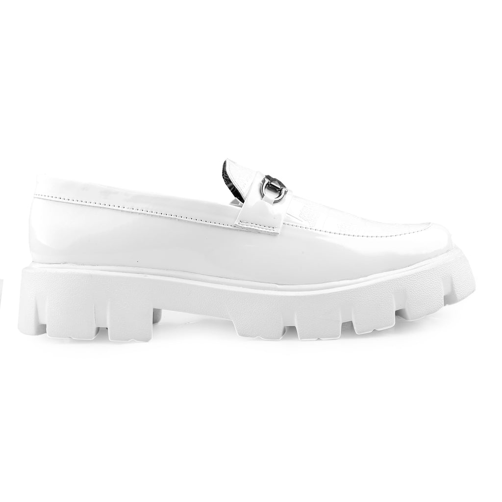 Baxxico Premium Patent Vegan Buckle Slip ons for Men