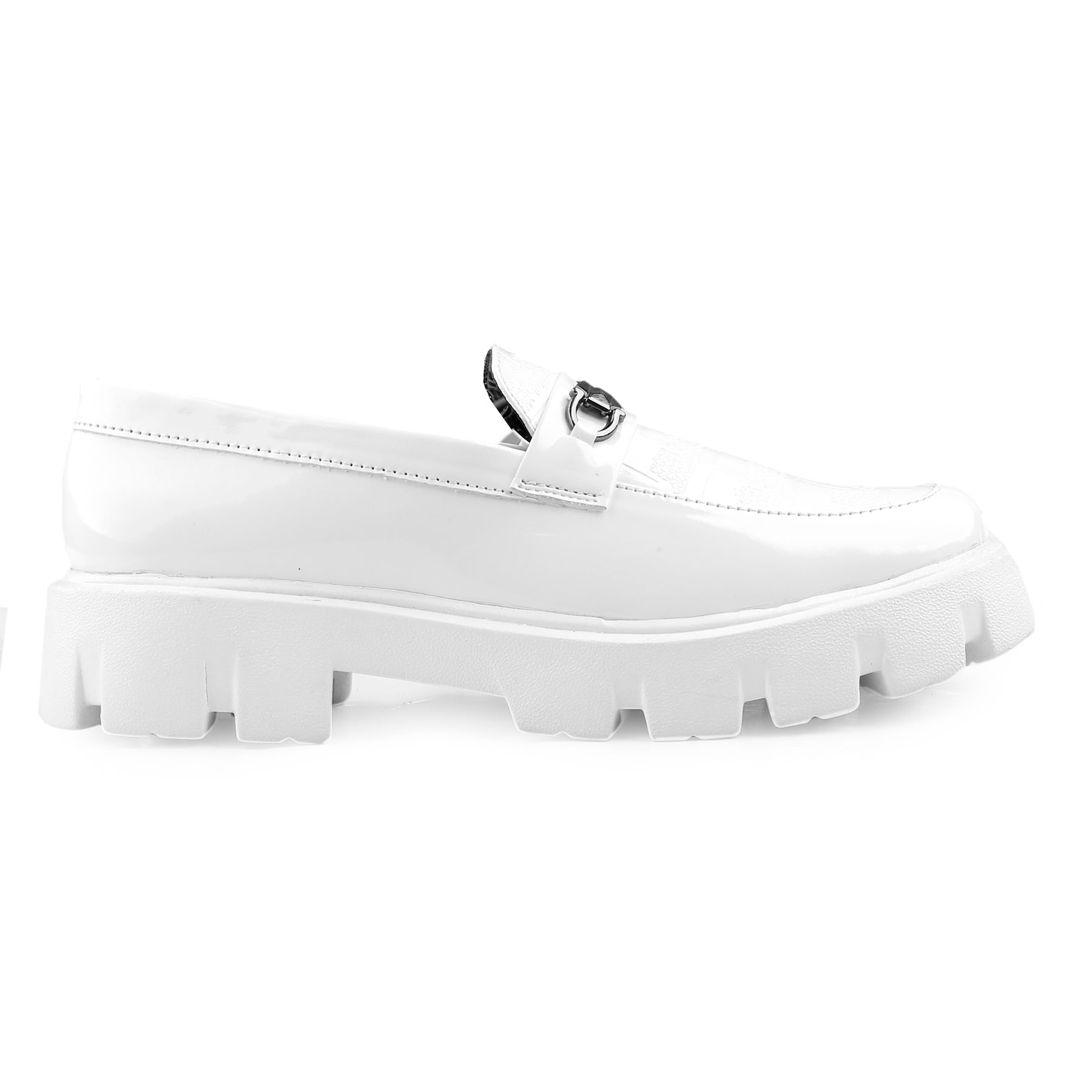 Baxxico Premium Patent Vegan Buckle Slip ons for Men