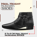 BAXXICO 2 Inch Height Increasing Office Wear Zipper and Buckle Boots