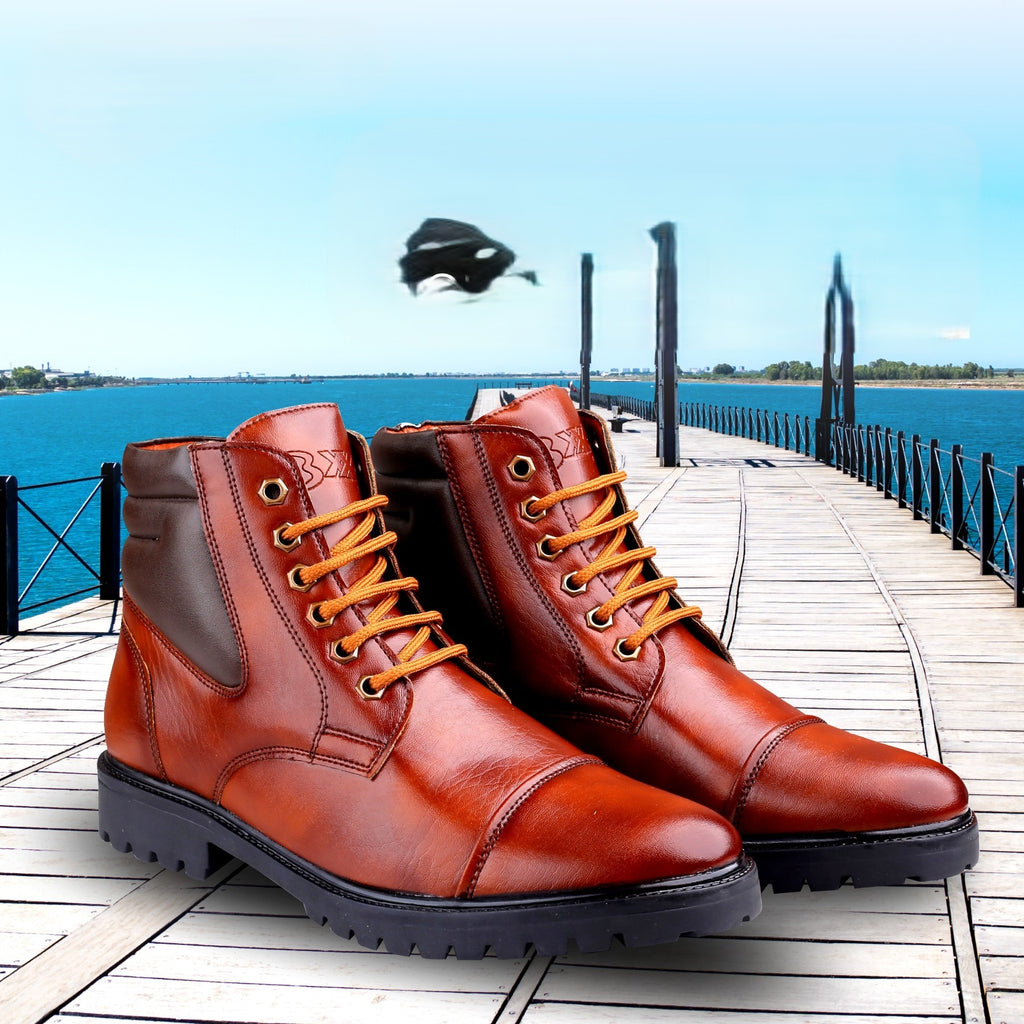 Baxxico Lace-up Ankle Stylish Boots for Men