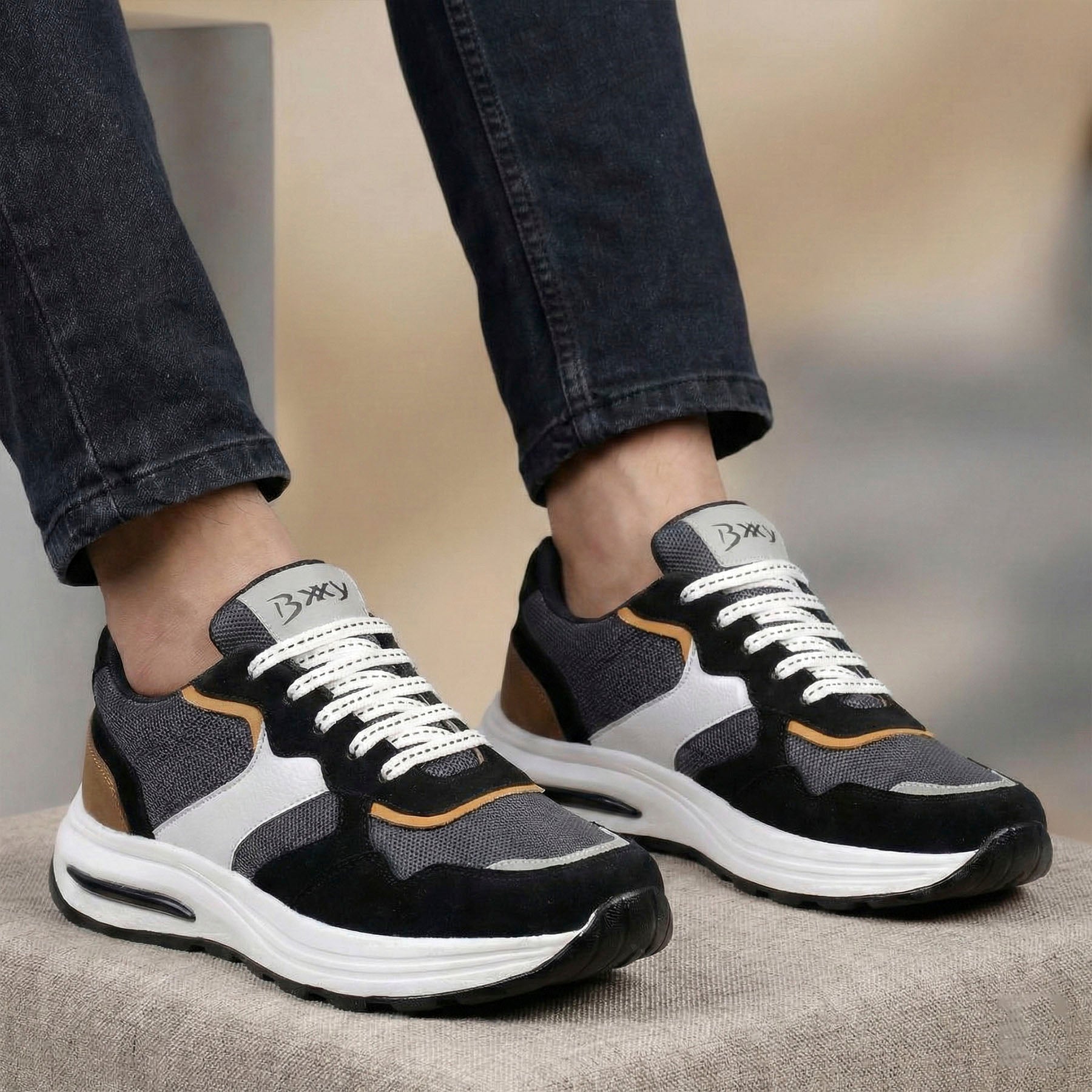 Baxxico Mens Height Increasing Slip-on Shoes