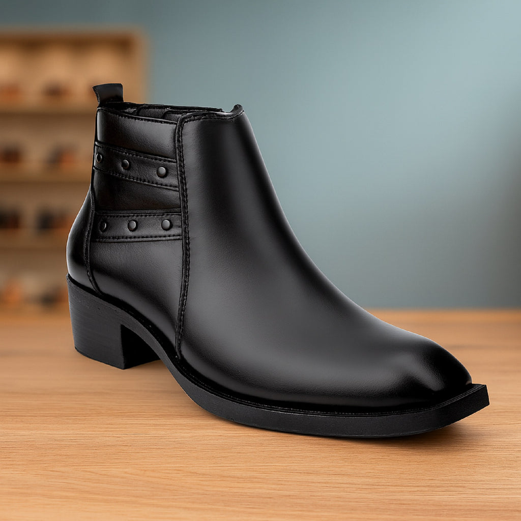 BAXXICO 2 Inch Height Lift Boots Stylish Elevator Footwear for Men