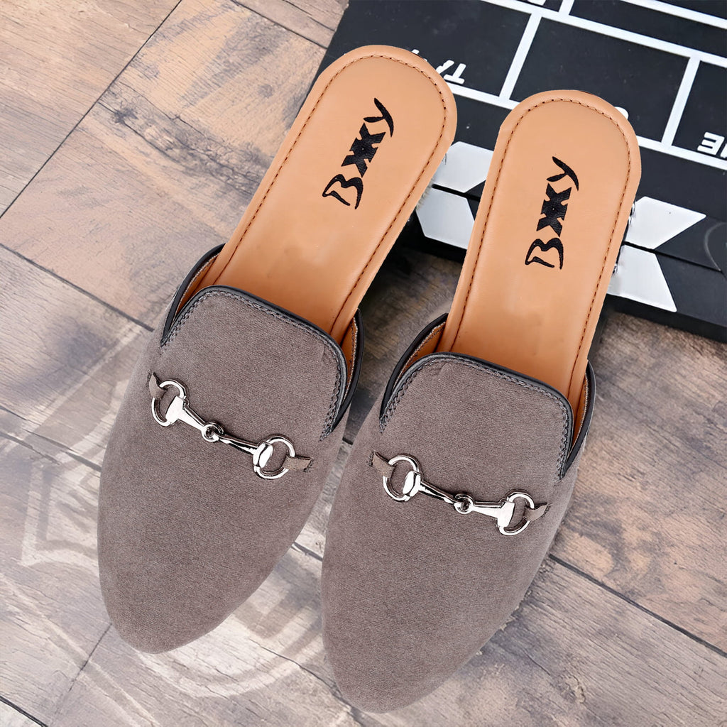 BAXXICO Mens Suede Material Latest Stylish Slip-on Mules
