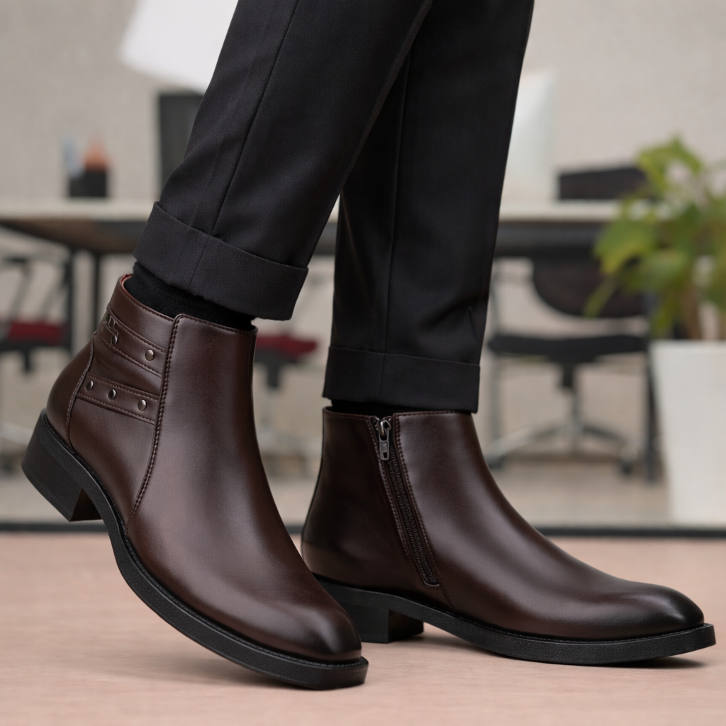 BAXXICO 2 Inch Height Lift Boots Stylish Elevator Footwear for Men