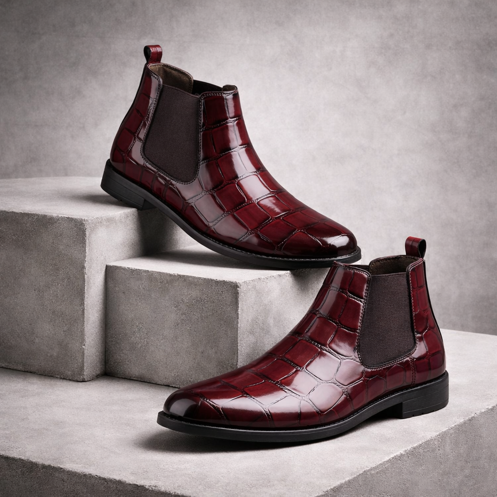 BAXXICO Mens Premium Vegan Leather Stylish Boots Durable Comfortable & Timeless Design