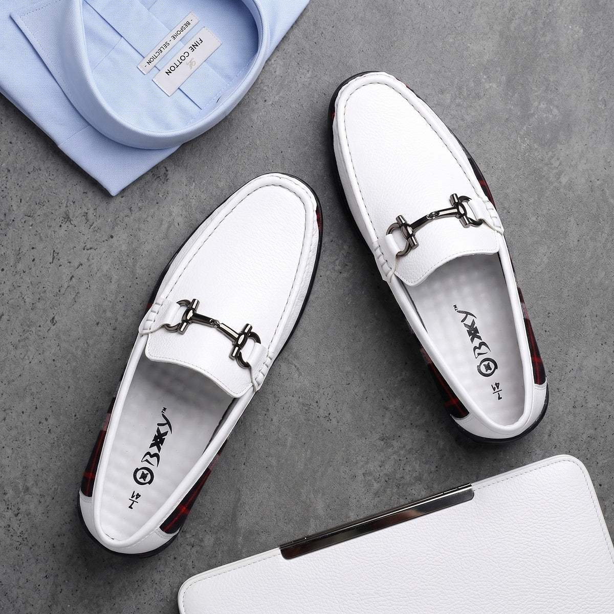 BAXXICO Stylish And Comfortable Checker Loafers for Men