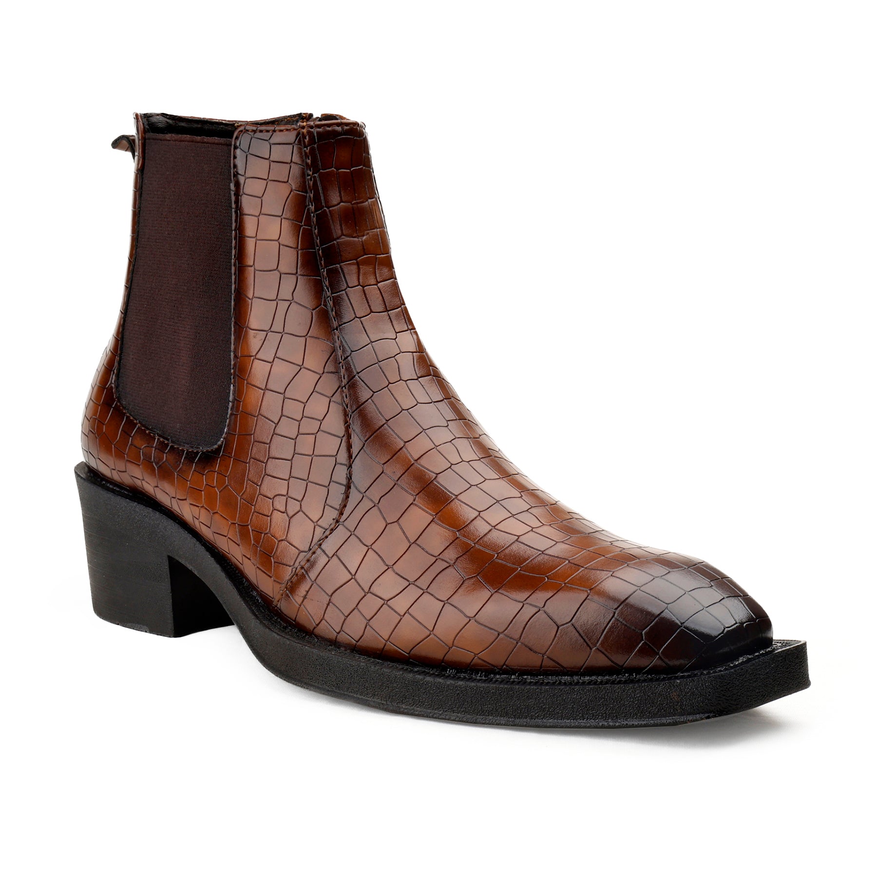 BAXXICO Mens 2 Inch Heel Height Boots Stylish Elevation with Comfort