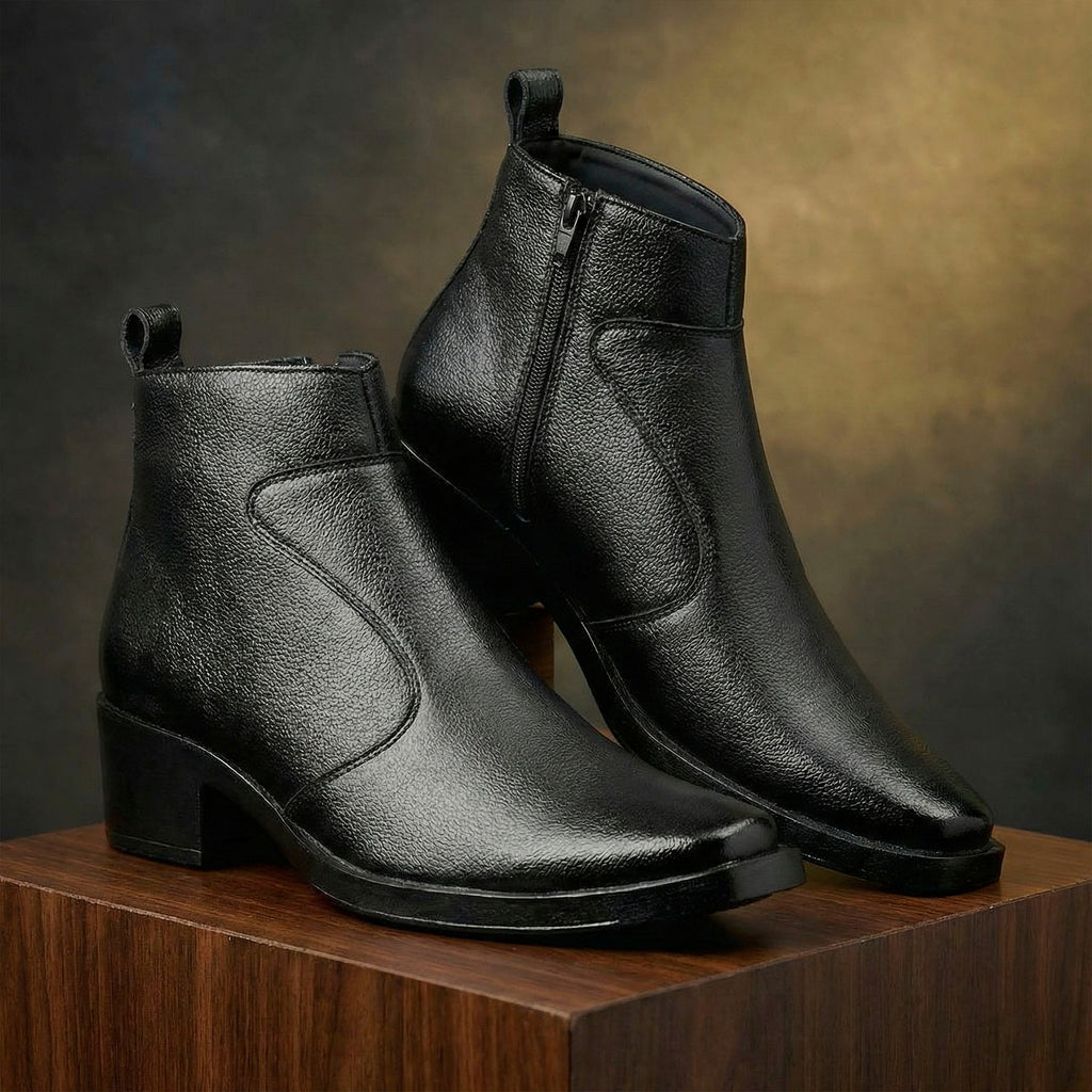 BAXXICO Mens 2 Inch Heel Height Increasing Boots