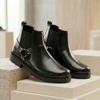 BAXXICO Faux Vegan Leather Ultra Stylish Comfortable Slip on Chelsea Boots for Men