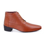 BAXXICO Mens Derby Faux Vegan Leather Formal Wear Boots