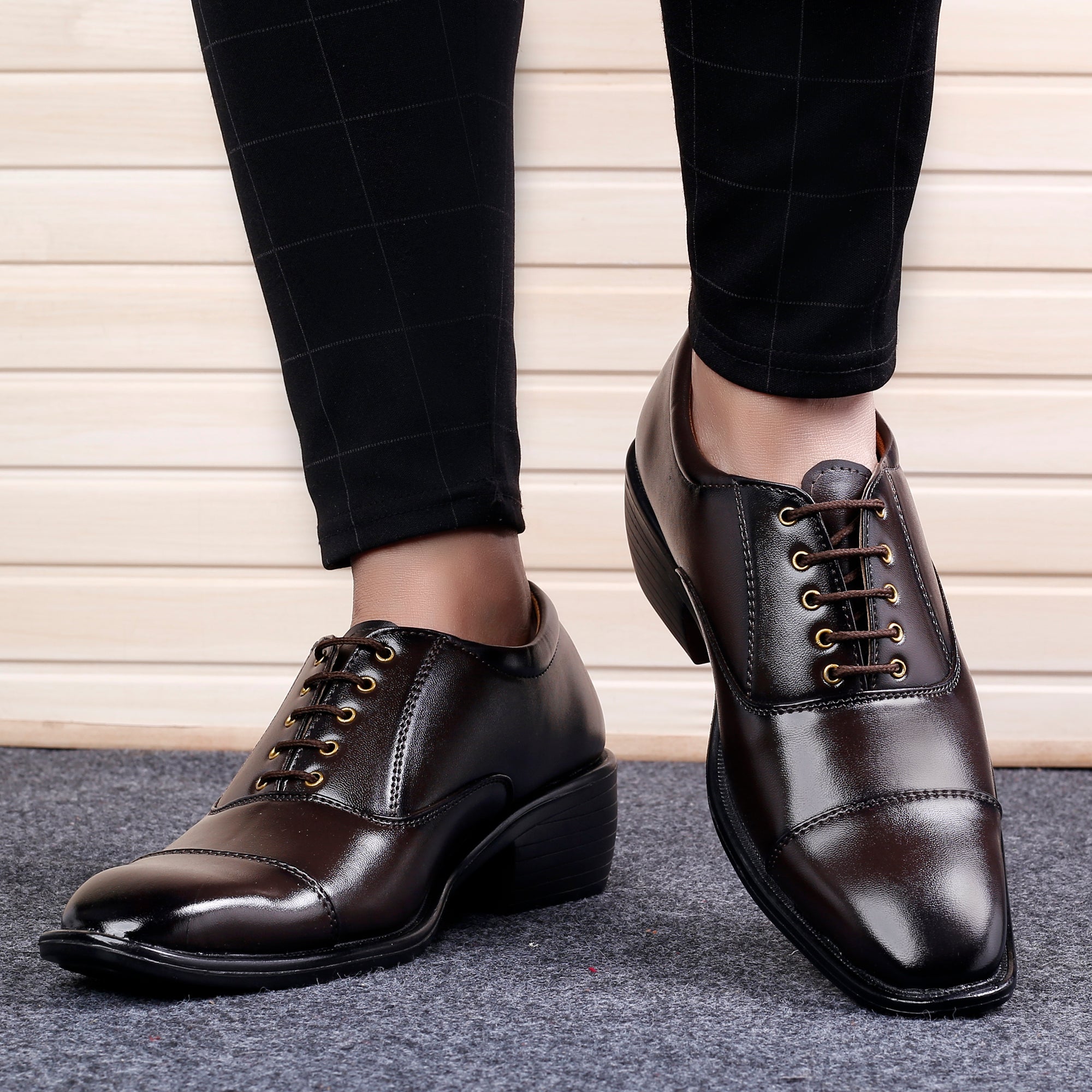 Mens Height Increasing Formal Office Wear Lace Up Shoe