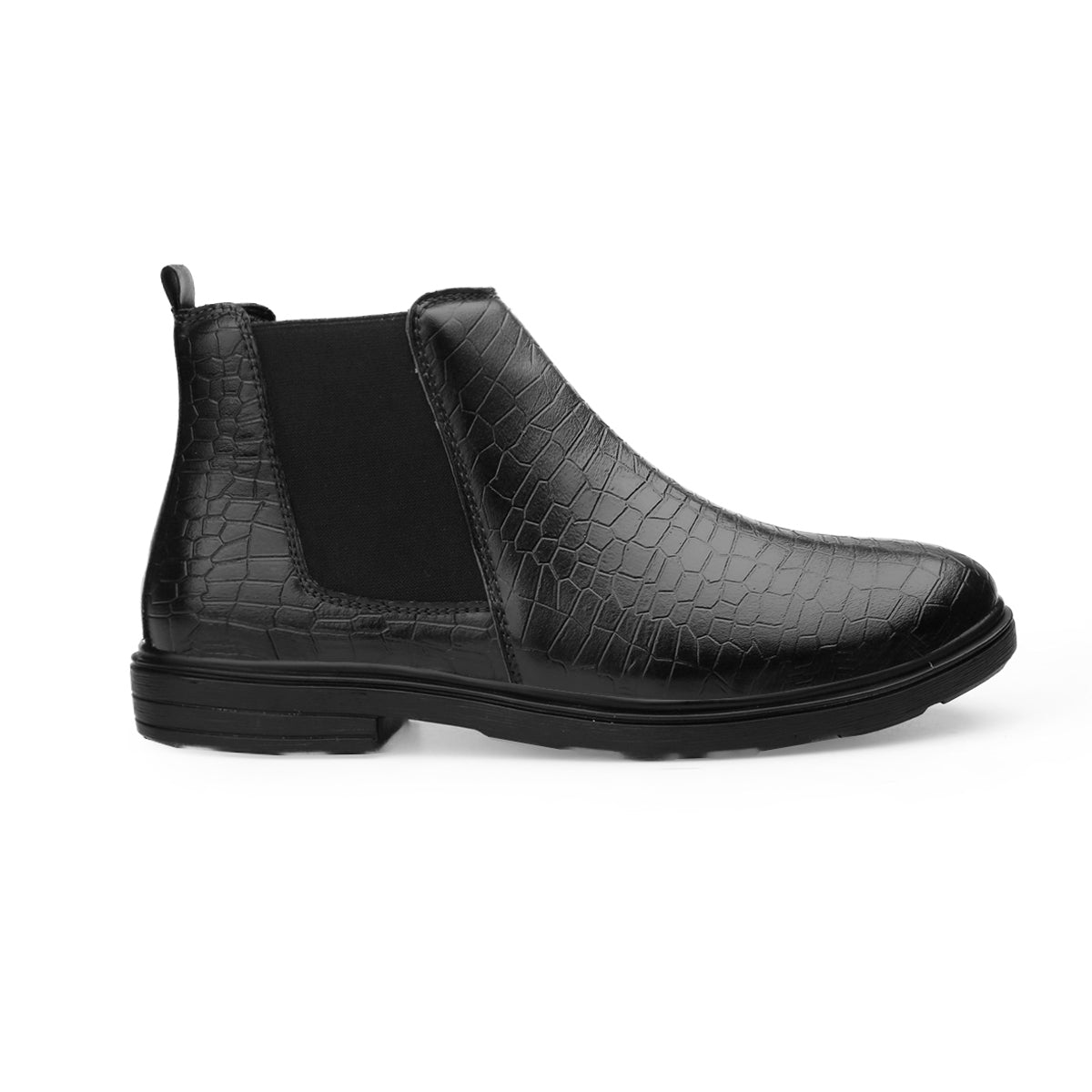 BAXXICO Premium Croc Finish Ankle Boots for Men Smart Casual Wear