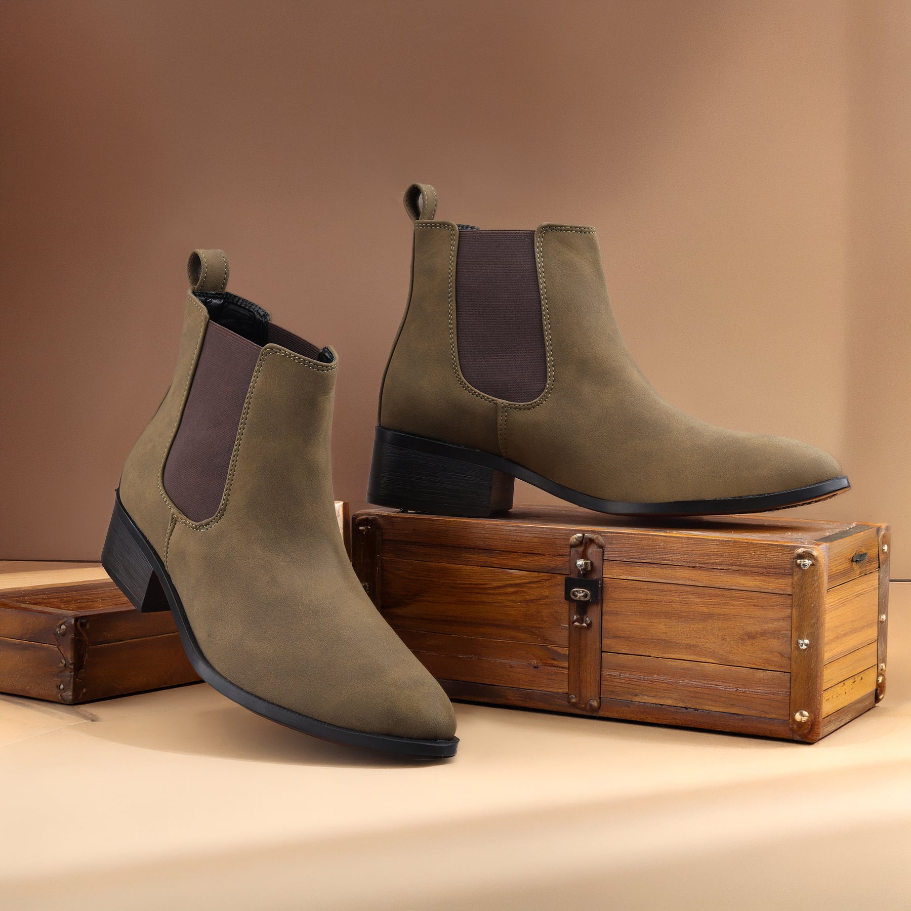 BAXXICO Smart Casual Mens Boots with 4.5cm Heel Height