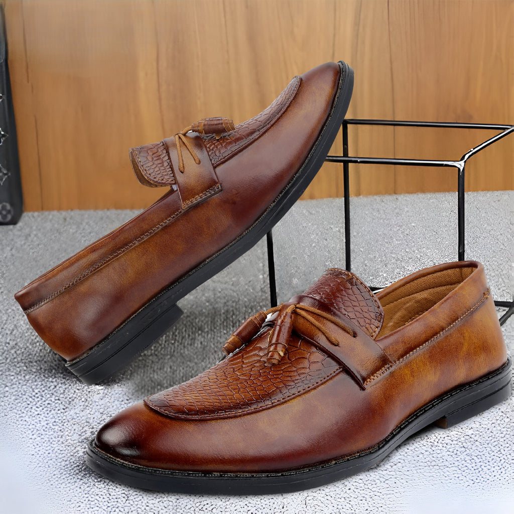 Baxxico Party Wear Premium Range Tassel Formal Slip ons for Men