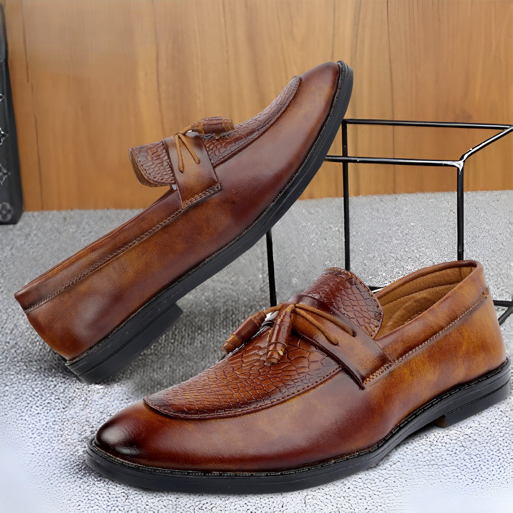 Baxxico Party Wear Premium Range Tassel Formal Slip ons for Men