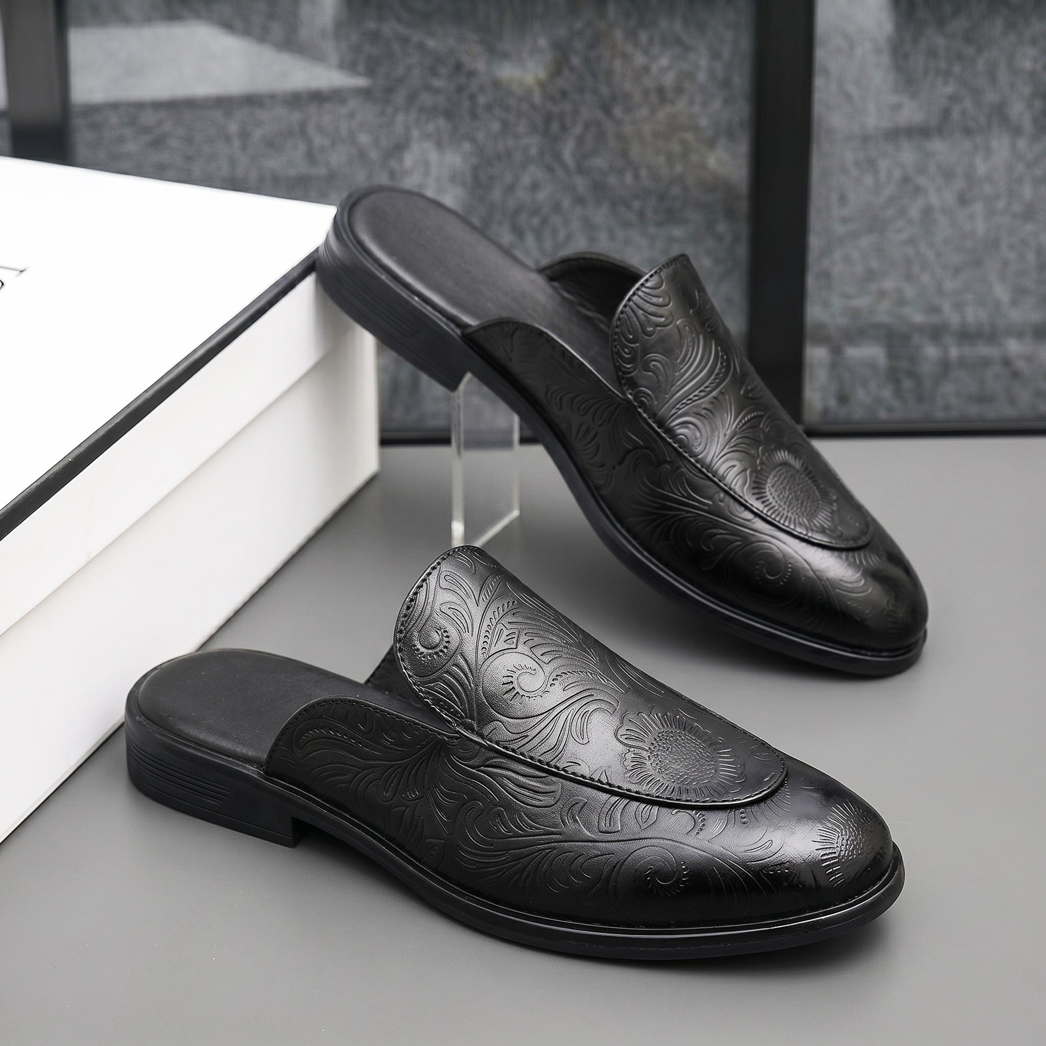 BAXXICO Luxury Slip On Mule Shoes Crafted for Bold Modern Fashion