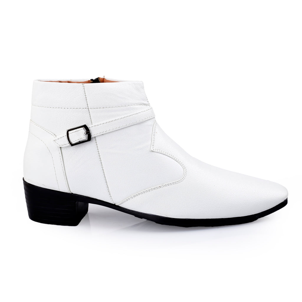 BAXXICO 2 Inch Height Increasing Ankle Zipper Boots For Men