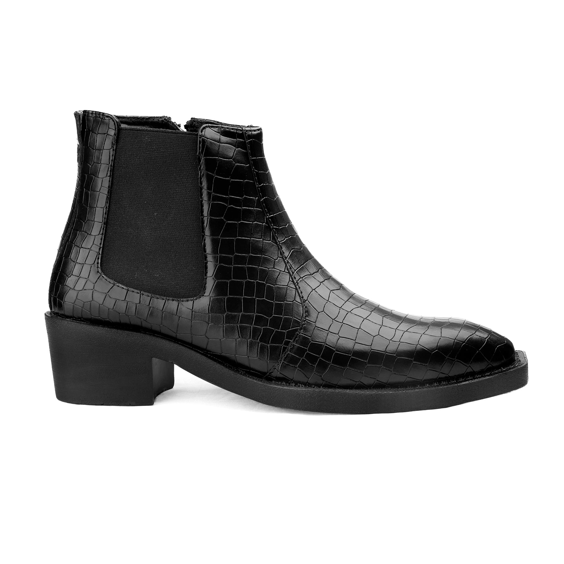 BAXXICO Mens 2 Inch Heel Height Boots Stylish Elevation with Comfort