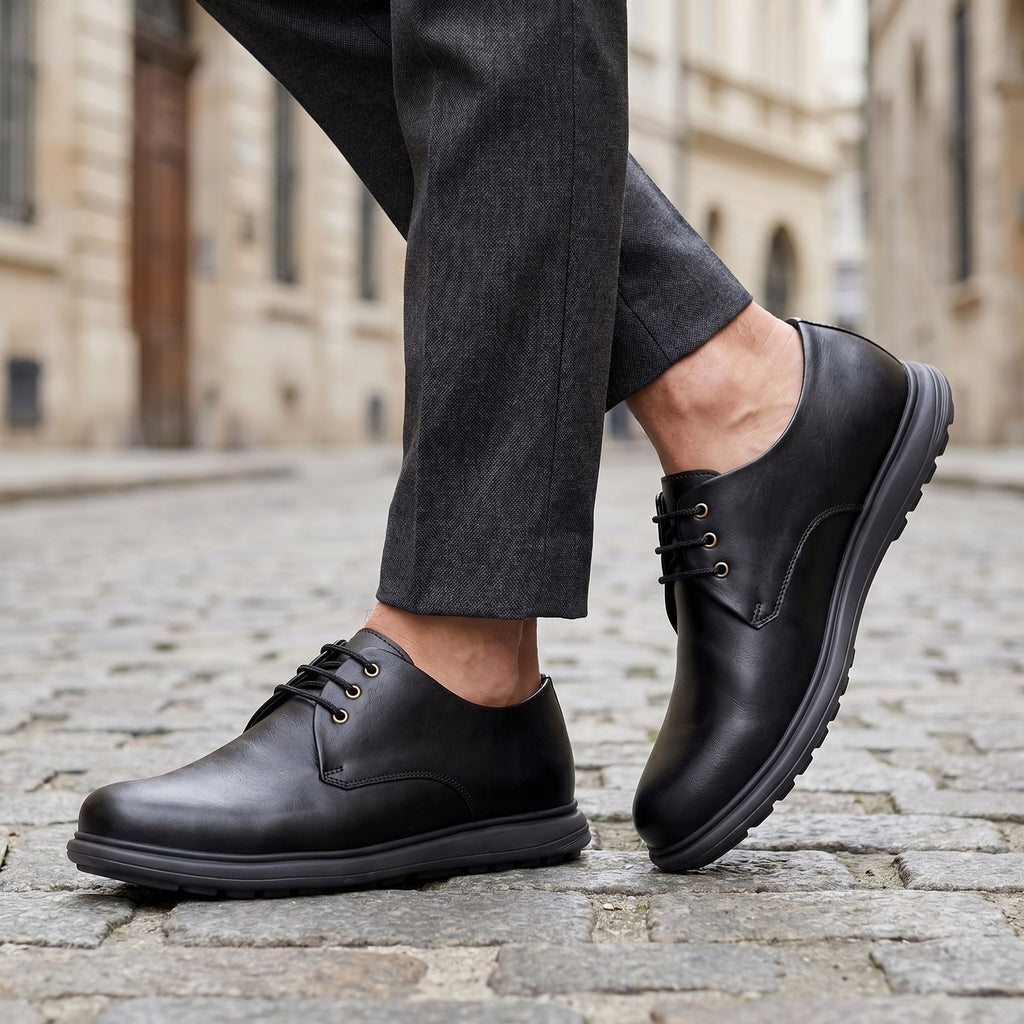 BAXXICO Modern Comfort Derby Shoes with Sleek Silhouette & Premium Everyday Wear